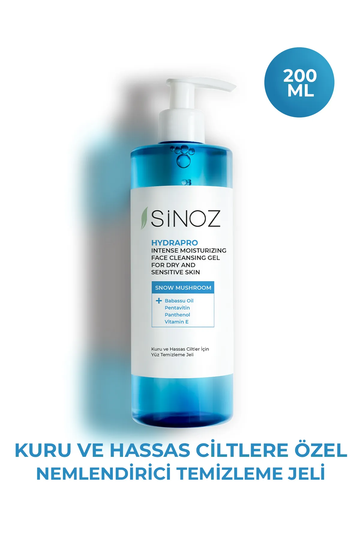 Sinoz Hydrapro Kuru Ve Hassas Ciltler Için Yüz Temizleme Jeli 200 ml